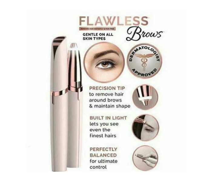 Finishing Touch Built In Light Eyebrow Shaver - Rose Gold - Zoom Image 2