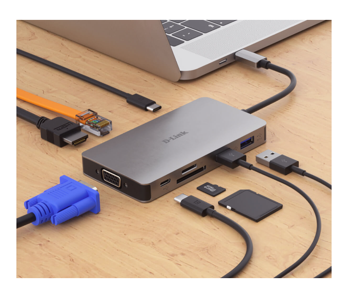 DUB-M810 8-in-1 USB-C Hub with HDMI/Ethernet/Card Reader/Power