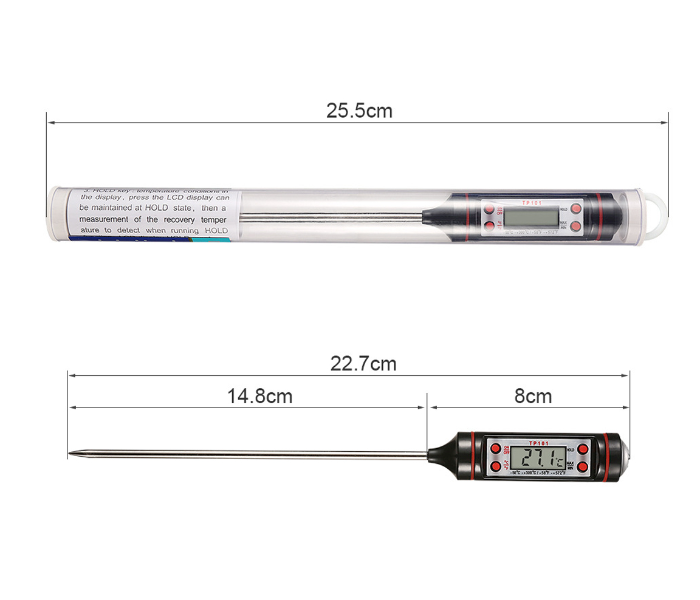 Stainless Steel Lock Function Kitchen Thermometer - Zoom Image 6