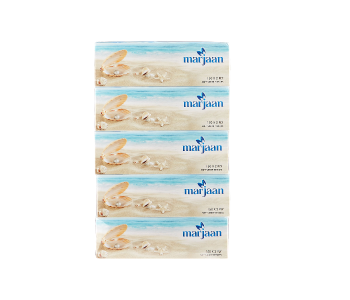 Hotpack MRJT150 150Pulls 2Ply Marjan 5Box Facial Tissue - Zoom Image 3