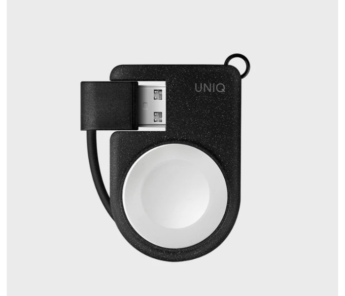 Uniq Cove Portable Magnetic Charger For Apple Watch With Built-In Usb-A Cable - Black - Zoom Image