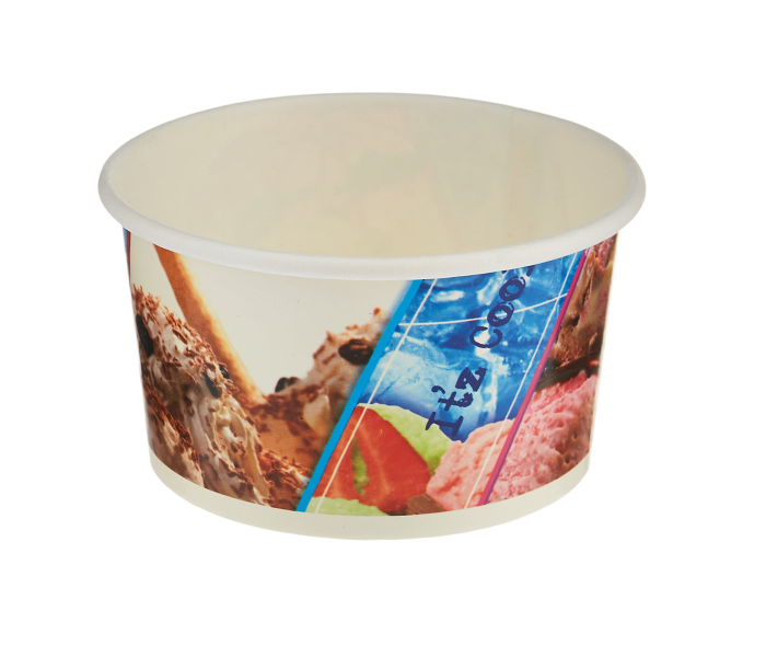 Hotpack HSMICB250X5 Set of 5 Pieces 250ml Paper Ice Cream Cup - Zoom Image