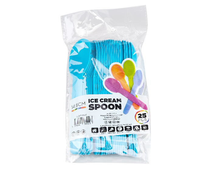 Hotpack ICSPPMIX Set of 25 Pieces 14.5cm PP Ice Cream Spoon - Zoom Image 1