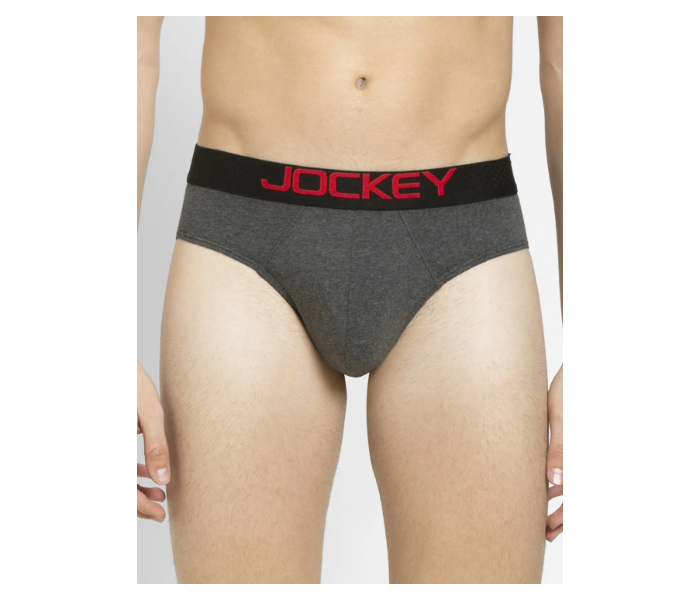 Jockey US07 Briefs with Exposed Waistband for Men Small - Dark Grey - Zoom Image 1