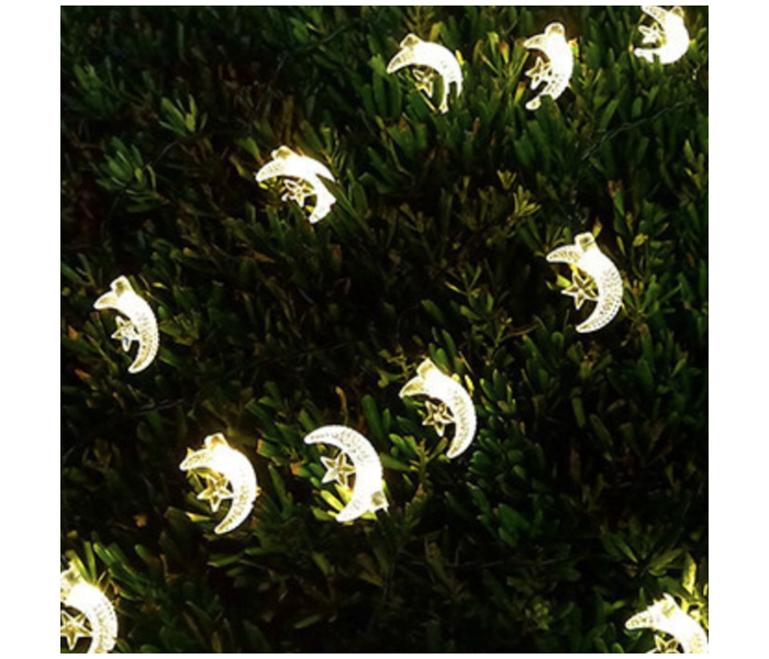 Solar Light 5Meter String Stars Hug The Moon - White - Zoom Image 2