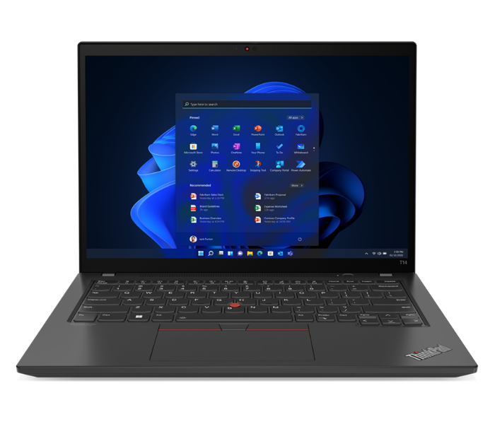 Lenovo ThinkPad T14 Gen 3 21AH006FGR 14 Inch Intel Core i5 8GB RAM 512GB SSD Integrated Intel Iris Xe Graphics WUXGA IPS 300nits English Arabic Keyboard Windows 11 Pro - Zoom Image 3