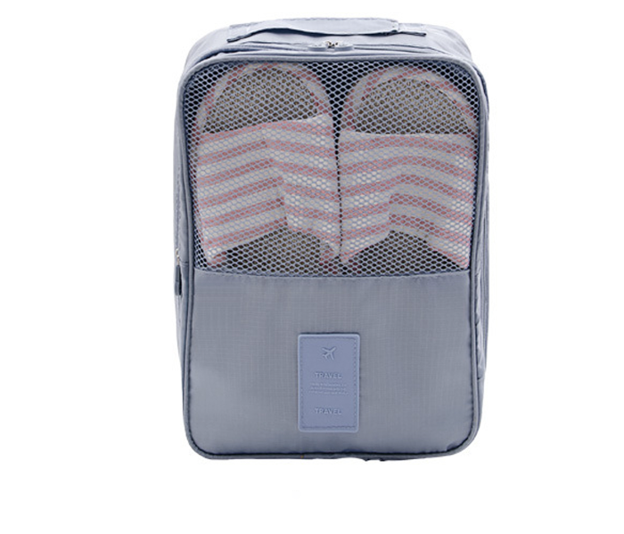 Korean Waterproof Travel Shoes Storage Bag - Grey - Zoom Image