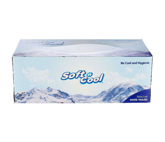 Hotpack SNCT200 Soft N Cool 200Pulls 2Ply 5Box Facial Tissue - Zoom Image 2