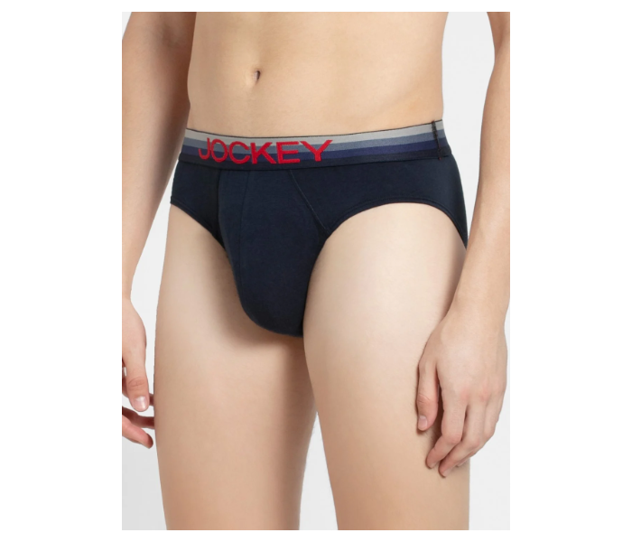 Jockey US07 Briefs with Exposed Waistband for Men Large - Navy - Zoom Image 2