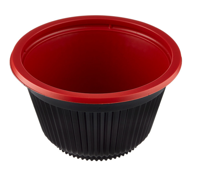 Hotpack HSMRBSB700 Set of 5 Pieces 700 ml Red and Black Base Soup Bowls With Lids - Zoom Image 6