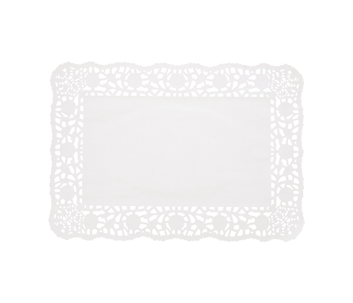 Hotpack RD812 Set of 250Pieces 8 inch x 12 inch Rectangle Lace Paper Doilies - White - Zoom Image 1