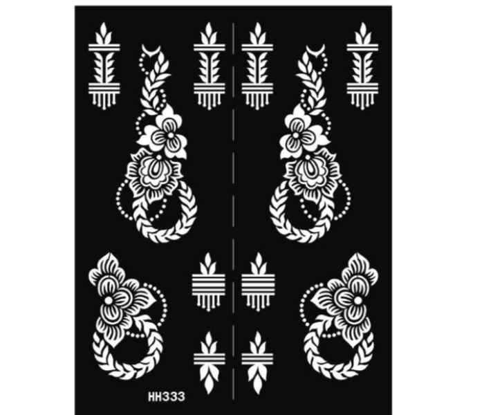 Tattoo Sticker HH333 Airbrush Glitter Henna Tattoo Stencil Art Sheet Kit - Zoom Image