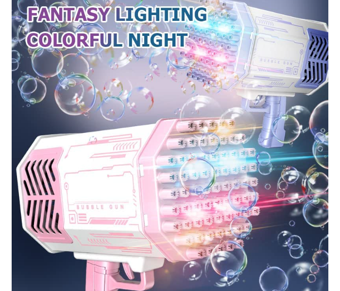 Generic 69 Holes Rocket Launcher Bubble Machine with Colorful Lights-B - Zoom Image 3