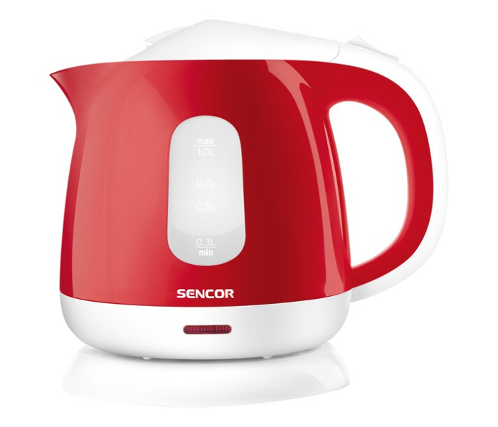 Sencor SWK 1014 RD 1 Litre 1100 Watts Kettle - Red and White - Zoom Image 1