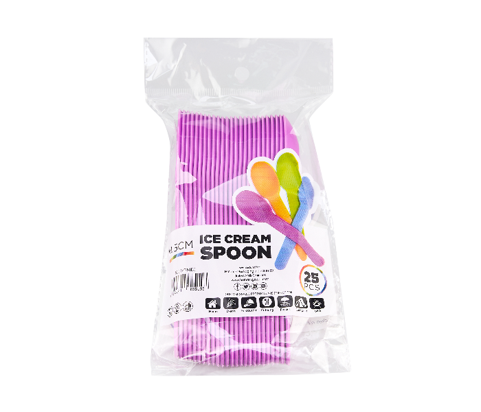 Hotpack ICSPPMIX Set of 25 Pieces 14.5cm PP Ice Cream Spoon - Zoom Image 6