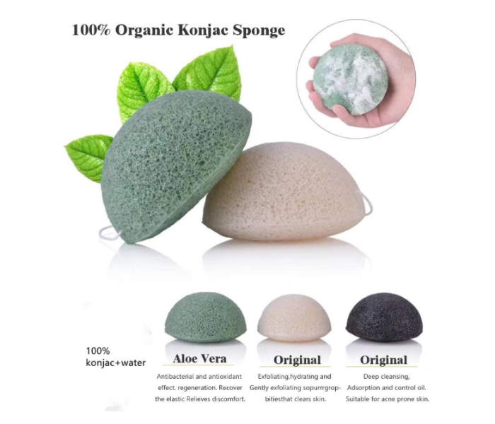 Natural Facial and Body Konjac Cleansing Sponge - Zoom Image 1