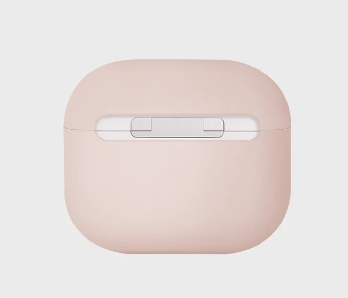 Uniq Lino Hybrid Liquid Silicon Airpods 3RD Gen Case - Pink - Zoom Image 2