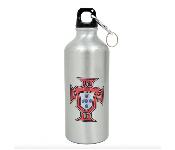 Water Bottle with Portuguese Football Federation Football Logo - Silver - Zoom Image