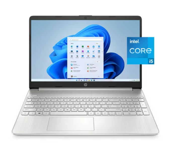 HP 6M0Z7UA 15.6 Inch FHD Intel Core i5-1135G7 Processor 8GB RAM 256GB SSD Intel Iris X Graphics Windows 11 Home - Silver - Zoom Image 1