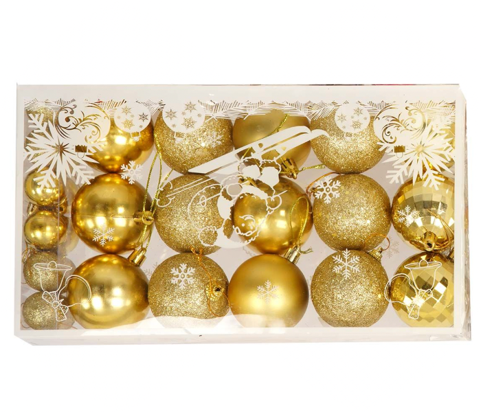 Trendy Christmas Tree Decoration Hanging Ball Baubles for Christmas Decorations - Gold - Zoom Image