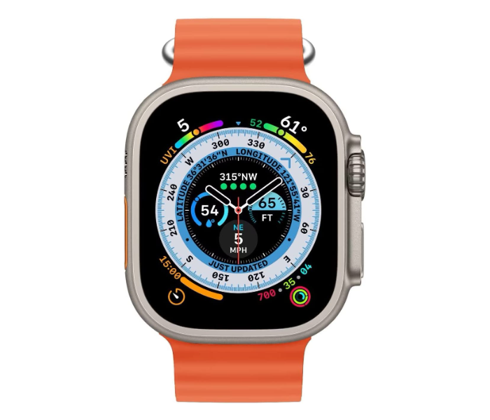 8 Series XS8 Pro Ultra Smart Watch Ocean Band Loop Wrist Strap  - Orange - Zoom Image 4