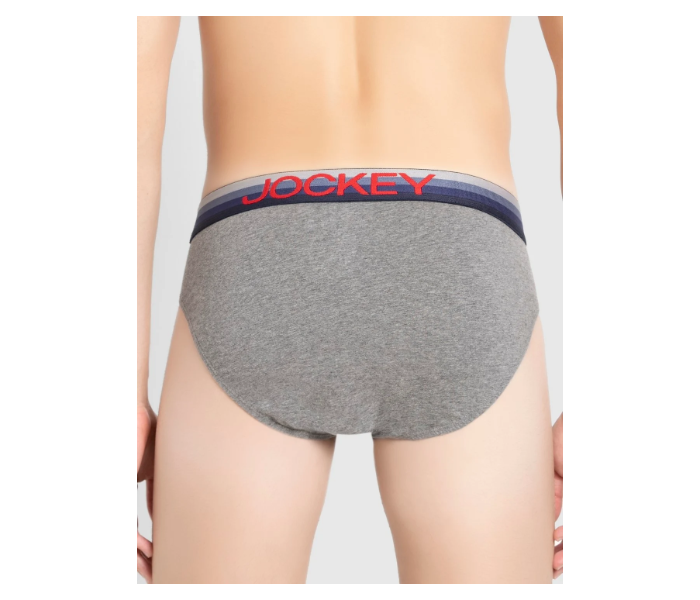 Jockey US07 Briefs with Exposed Waistband for Men XL - Grey - Zoom Image 3