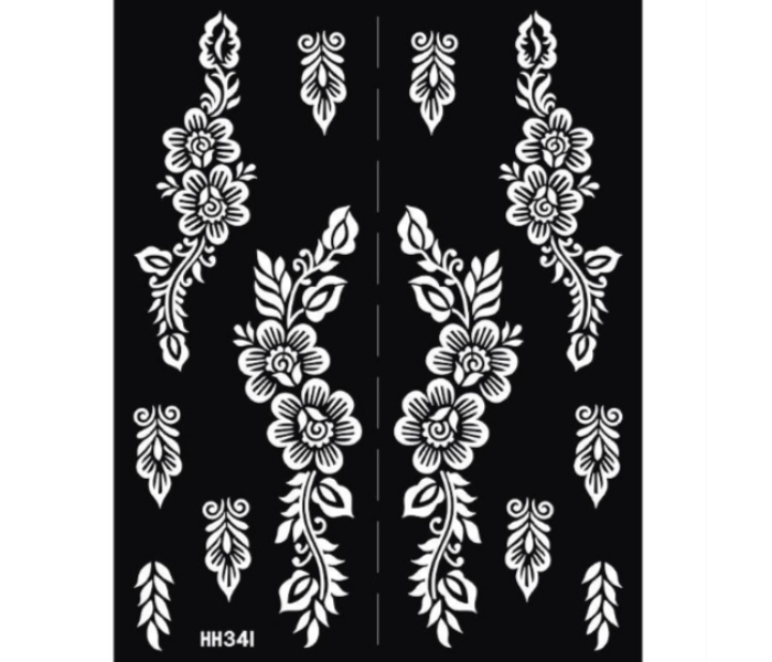 Tattoo Sticker HH341 Airbrush Glitter Henna Tattoo Stencil Art Sheet Kit - Zoom Image