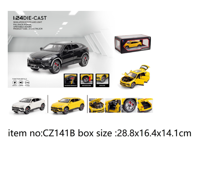 CZ141B 1:24 Die-cast Car Activity Toy Set for Kids - Zoom Image