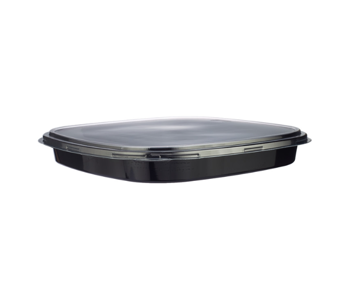 Hotpack HSMSC36B Set of 5 Pieces Black Sushi Container Base With Lid - Zoom Image 4