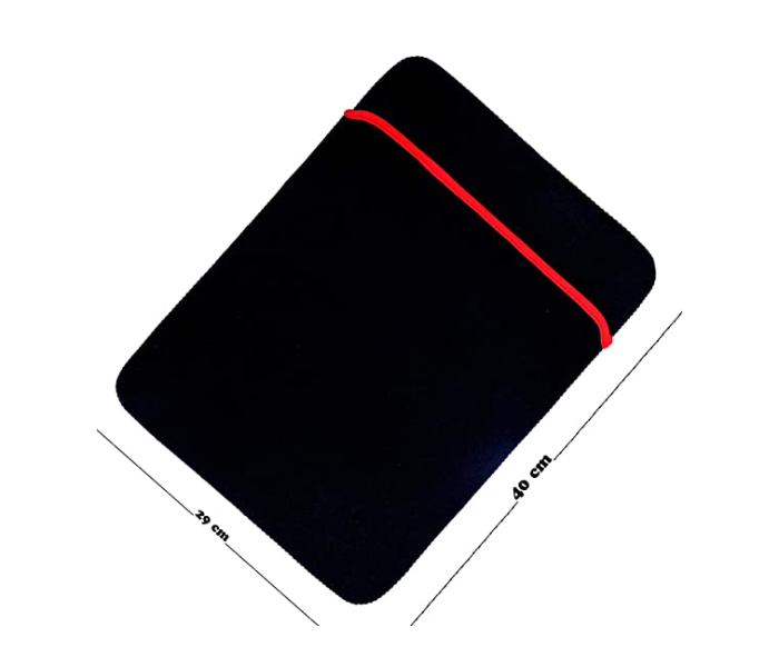 Two in One 14 Inch Waterproof Laptop Sleeve - Black and Red - Zoom Image 2