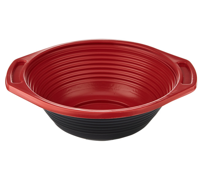 Hotpack HSMRBSB1000 Set of 5 Pieces 1000 ml Red and Black Base Soup Bowls With Lids - Zoom Image 3