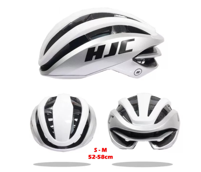 KBY HJC Ibex 2.0 52-58cm Small To Medium Aerodynamic Design with Internal Reinforcement Structure Cycling Helmet - Silver And White - Zoom Image