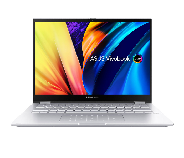 Asus Vivobook S 14 Flip TN3402QA-LZ074W Productivity Laptop 14inch WUXGA  AMD Ryzen 5 8GB RAM 512GB M.2 NVMe™ PCIe® 3.0 SSD WINDOWS 11 HOME English-Arabic Keyboard - Cool Silver  - Zoom Image 1