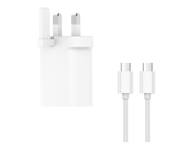 Trands TR-AD1568 45W Type-C Pd Port Offers A Fast And Efficient Charging For Devices For Laptops, Tablets, Phones Interface Travel Charger - White - Zoom Image 1