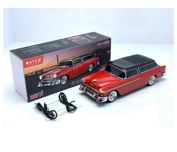 WS-1955BT Chevrolet Belair 1955 Model Bluetooth Speaker Fm Radio USB Tf Aux Supported Speaker - Multicolor - Zoom Image 6