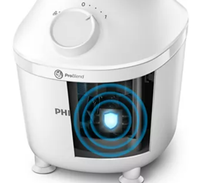 Philips HR2041 -10 3000 Series 1Litre Effective Capacity 450W Speed Setting and Pulse Plastic Jar ProBlend System Blender - White - Zoom Image 3