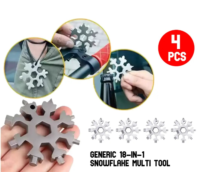 Set of 4 - Generic 18-in-1 Snowflake Multi Tool-A - Zoom Image