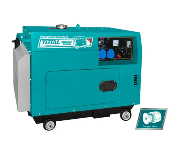 Total TP250001 5.000W 17 Liters Fuel Tank Silent Diesel Single Phase Generator - Zoom Image 3