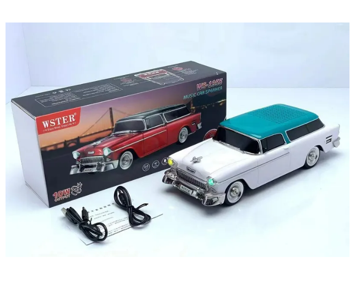 WS-1955BT Chevrolet Belair 1955 Model Bluetooth Speaker Fm Radio USB Tf Aux Supported Speaker - Multicolor - Zoom Image 5