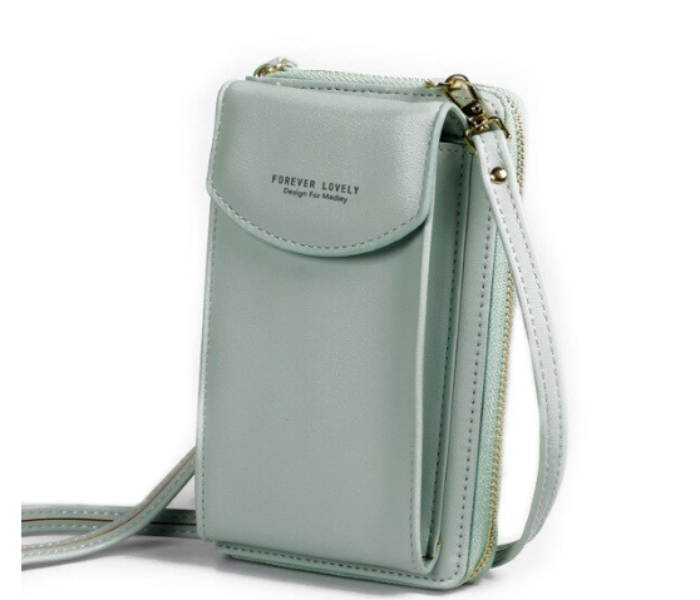 Forever Young 2 Pocket Messenger Bag for Women - Light Green - Zoom Image