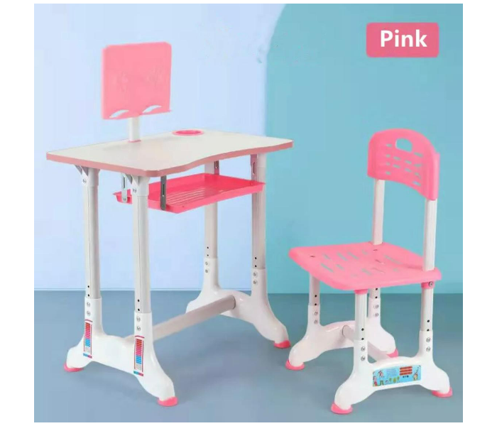 Vavas 70 X 45cm Kids Study Table With Chair For Girls - Pink And White - Zoom Image