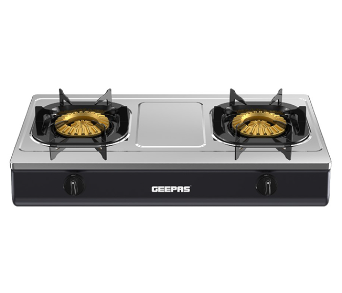 Geepas GGC31040 Stainless Steel Double Gas Stove - Zoom Image