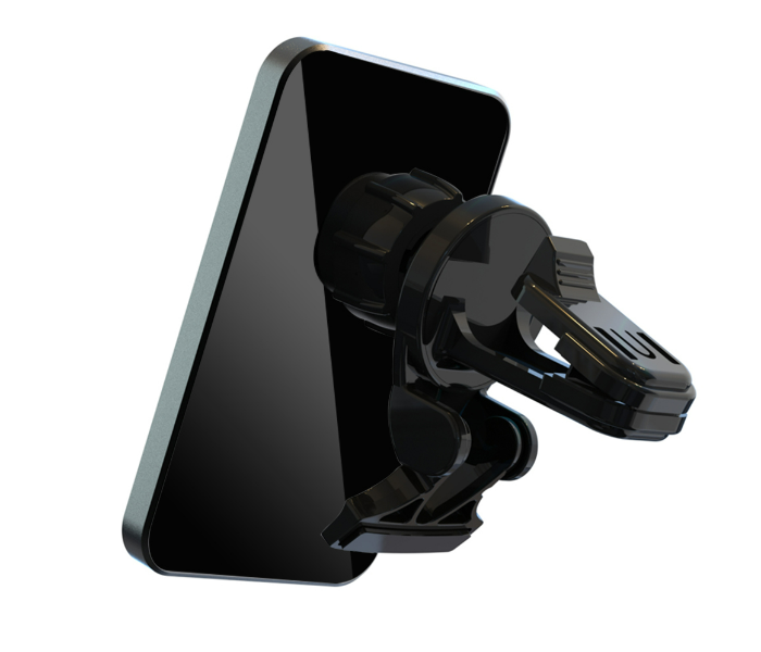 Trands WC6432 Glassy Series 15W Combines With Both Wireless Car Charger And Phone Mount  Wireless Powerful Magnetic Lock Holds  Charger - Black - Zoom Image 2