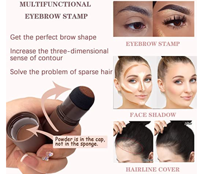 Loveme Beauty Multi Purpose Instant Shape Eyebrow Stamp Stencil kit with Eyebrow Brush  - Zoom Image 4