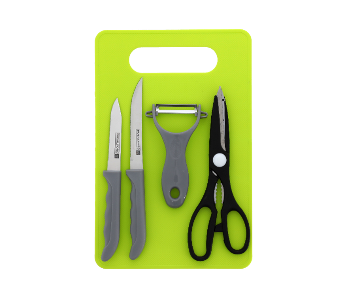 Royalford RF10463 5Pc Set (2 Knives+Scisor+Peler+Board) - Zoom Image