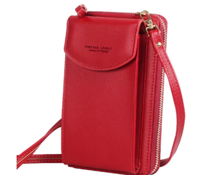 Forever Young 2 Pocket Messenger Bag for Women- Red - Zoom Image