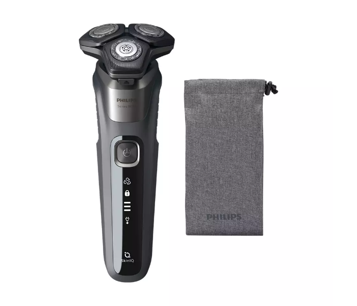 Philips S5587-70 Series 5000 Powerful Shave Gentle On Skin Steel Precision Blades 360-d Flexing Heads Integrated Pop-up Trimmer Wet And Dry Electric Shaver - Carbon Grey - Zoom Image 1