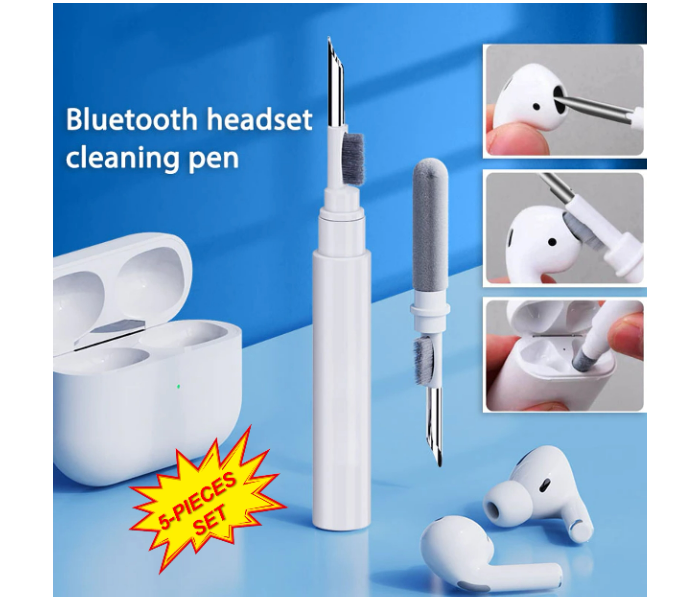 SARI Cleaning Kit for Earbuds Airpods Airdots Freebuds with Pen Brush Sponge- 5 Pc Set - Zoom Image 2