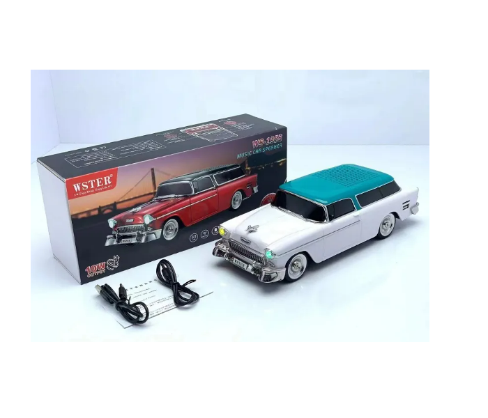 WS-1955BT Chevrolet Belair 1955 Model Bluetooth Speaker Fm Radio USB Tf Aux Supported Speaker - Multicolor - Zoom Image 2