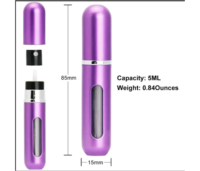 Sari 5ml Mini Perfume Refillable Spray Bottle Travel Atomizer 1 Pc Packs Random Colors  - Zoom Image 1